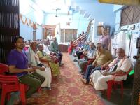 Halt at the residence of Shri Gunjan Vasant Hosangadi in Lucknow en route to Ayodhya (22 March 2025)